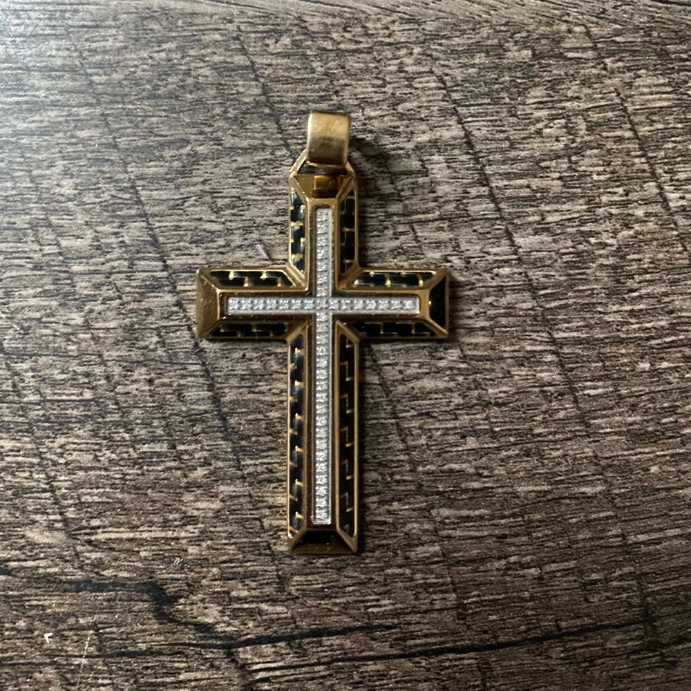 Esquire 0.2 Carat Diamond Gold Tone Ion-Plated Stainless Steel Pendant